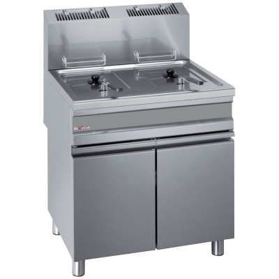 Friteuse gaz 2 cuves 15 litres sur armoire WR-GF30-G2